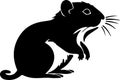 gerbil Black Silhouette Generative Ai