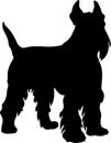 Giant Schnauzer Black Silhouette Generative Ai Royalty Free Stock Photo