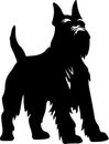 Giant Schnauzer Black Silhouette Generative Ai Royalty Free Stock Photo