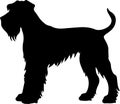 Giant Schnauzer Black Silhouette Generative Ai Royalty Free Stock Photo