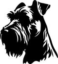 Giant Schnauzer Black Silhouette Generative Ai Royalty Free Stock Photo