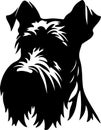 Giant Schnauzer Black Silhouette Generative Ai Royalty Free Stock Photo