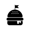 Hamburger Silhouette with Flag