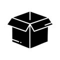 Open cardboard box - vector icon Royalty Free Stock Photo