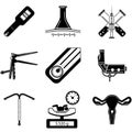 Black silhouette icons for obstetrics