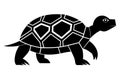 Black Silhouette Tortoise Illustration Clipart Graphic Royalty Free Stock Photo