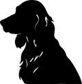 Irish Setter Black Silhouette Generative Ai