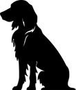 Irish Setter Black Silhouette Generative Ai