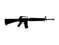 M16 military gun silhouette