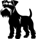 Miniature Schnauzer Black Silhouette Generative Ai Royalty Free Stock Photo