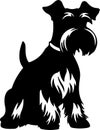 Miniature Schnauzer Black Silhouette Generative Ai Royalty Free Stock Photo