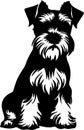 Miniature Schnauzer Black Silhouette Generative Ai Royalty Free Stock Photo