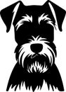 Miniature Schnauzer Black Silhouette Generative Ai Royalty Free Stock Photo