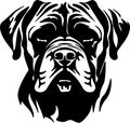 Neapolitan Mastiff Black Silhouette Generative Ai