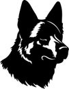 Norwegian Elkhound Black Silhouette Generative Ai Royalty Free Stock Photo