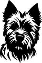 Norwich Terrier Black Silhouette Generative Ai