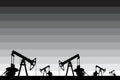 Black silhouette of oil pump Royalty Free Stock Photo