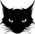 Ojos Azules Cat Black Silhouette Generative Ai