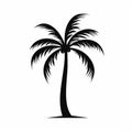 Monochrome Palm Tree Icon Vector Illustration Royalty Free Stock Photo