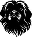 Pekingese Black Silhouette Generative Ai