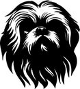 Pekingese Black Silhouette Generative Ai