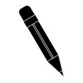 Black silhouette pencil with eraser