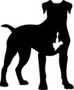 Presa Canario Black Silhouette Generative Ai