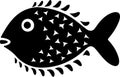 pufferfish Black Silhouette Generative Ai