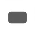 A black silhouette of a rectangular shape with rounded corners on a white backgroun Royalty Free Stock Photo