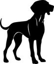 Redbone Coonhound Black Silhouette Generative Ai