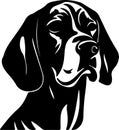 Redbone Coonhound Black Silhouette Generative Ai