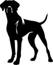 Rhodesian Ridgeback Black Silhouette Generative Ai Royalty Free Stock Photo