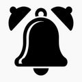 Black silhouette of a ringing bell icon Royalty Free Stock Photo