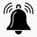 Black silhouette of a ringing bell icon Royalty Free Stock Photo