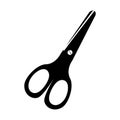 Black silhouette scissors for cut