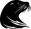 sealion Black Silhouette Generative Ai