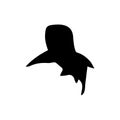 Black silhouette shark Royalty Free Stock Photo
