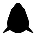 Black silhouette shark Royalty Free Stock Photo