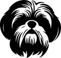 Shih Tzu Black Silhouette Generative Ai Royalty Free Stock Photo