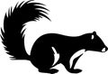 skunk Black Silhouette Generative Ai