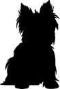 Skye Terrier Black Silhouette Generative Ai