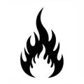 Black silhouette of a stylized flame design Royalty Free Stock Photo