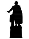 Black Silhouette of Symbol of New York - George Washington Statue