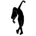 Black silhouette urban dance Zumba Street dance Breakdancing, hip hop dance