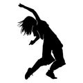 Black silhouette urban dance Zumba Street dance Breakdancing, hip hop dance