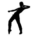 Black silhouette urban dance Zumba Street dance Breakdancing, hip hop dance