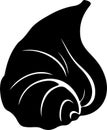 whelk Black Silhouette Generative Ai