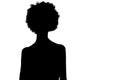 Black silhouette of women / female/ adult / girl Royalty Free Stock Photo