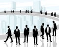 Black silhouettes of business people Royalty Free Stock Photo