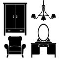 Furniture icons, bedroom set